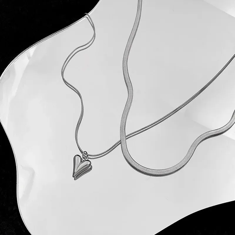 18K Gold Plated Heart Chain Necklace 2