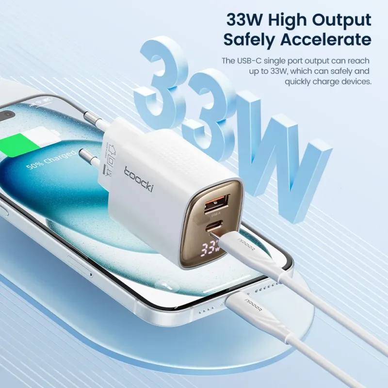 Toocki 33W GaN USB-C Fast Charger 3