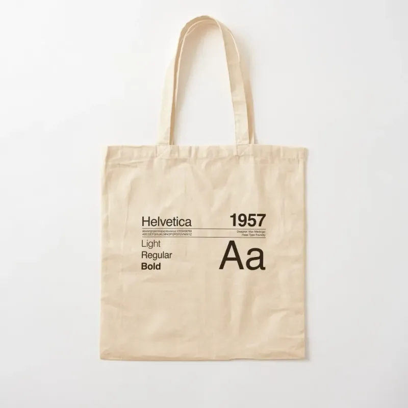 Helvetica Typography Minimalist Tote Bag 2