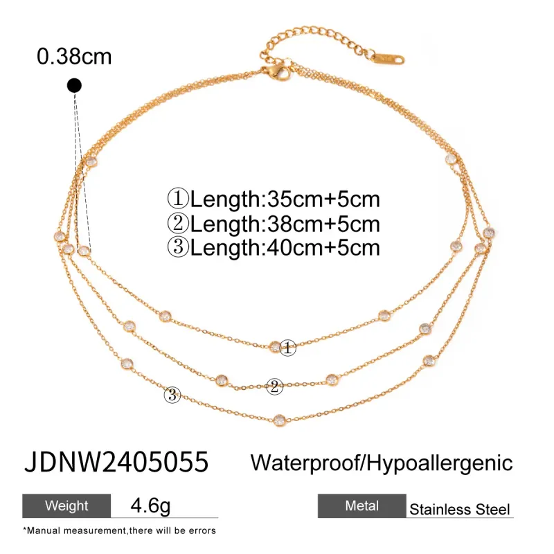 Gold Plated Crystal Bead Necklace 3