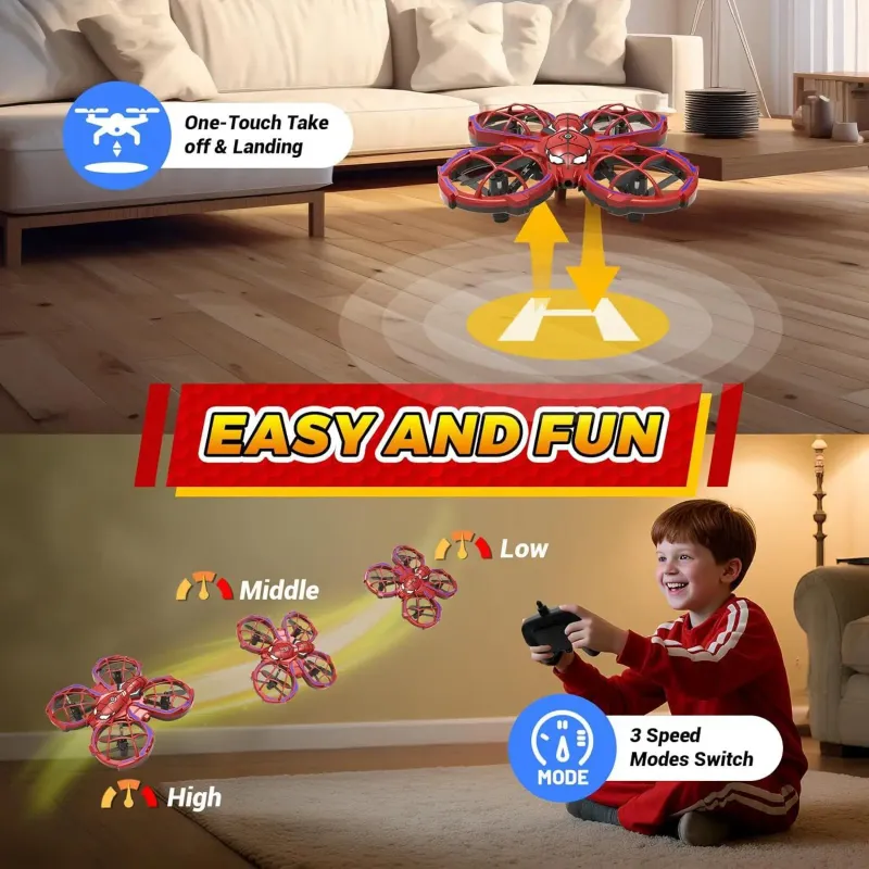 Mini Spider Drone (Red) - Beginner RC Toy 4