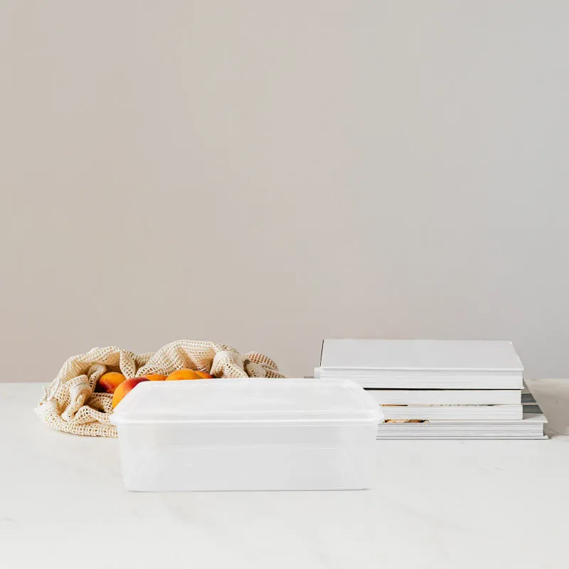 4-Piece Clear Stackable Storage Boxes 1