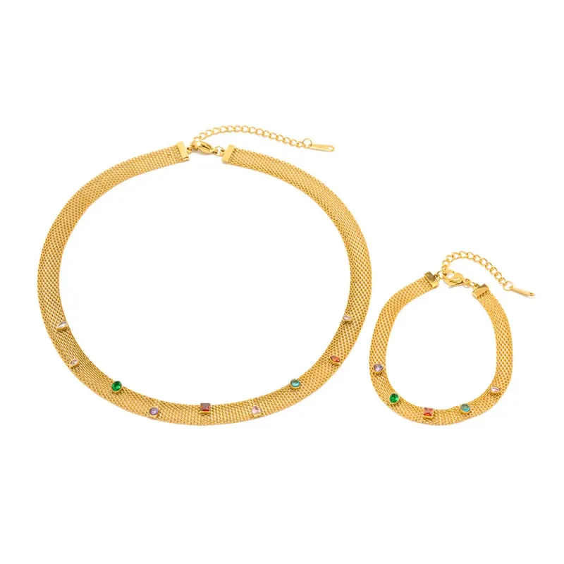 Gold Plated Crystal Choker Necklace 4