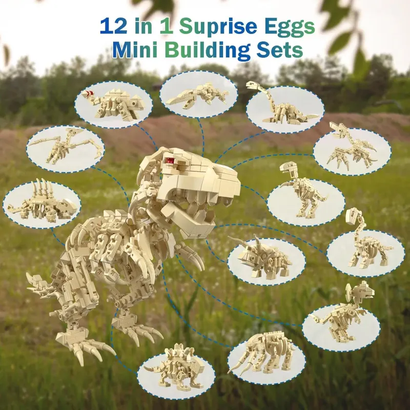 12-in-1 Dinosaur Skeleton Building Set 2
