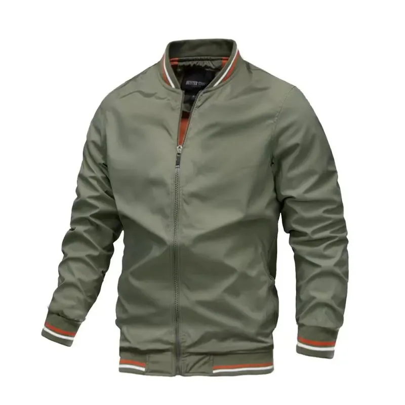 Men's Black Slim Fit Bomber Jacket 1