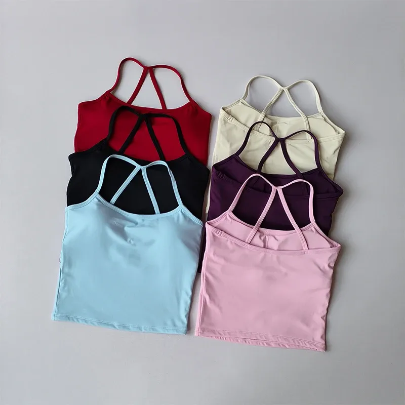 Seamless Nude Scrunch Push-Up Yoga Tank Top 1