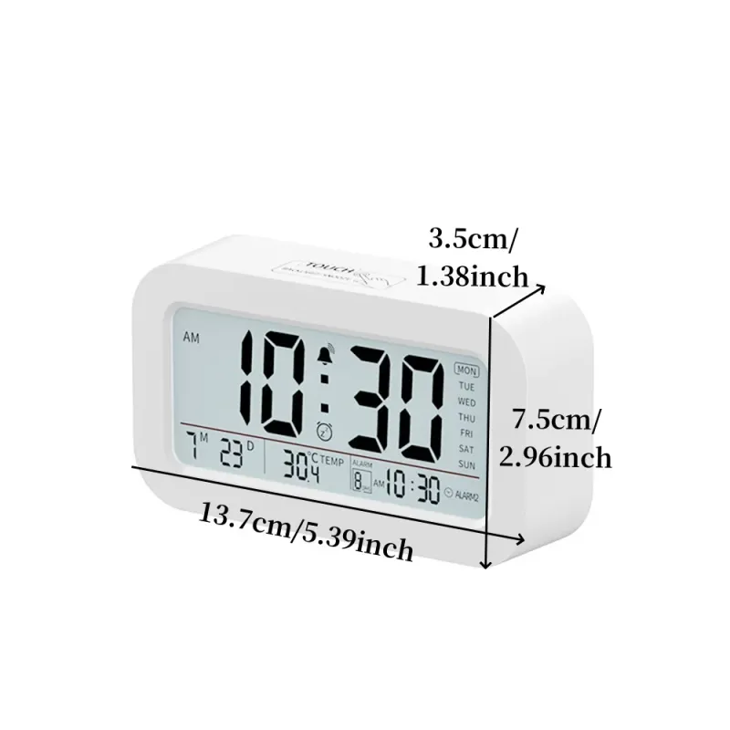 LCD Digital Alarm Clock with Temp 6
