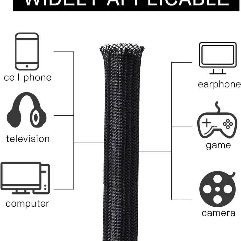 PET Braided Cable Protector Sleeve 1-5M 4