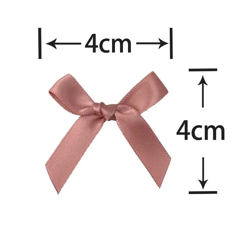 50 Pcs Pink Ribbon Bows for DIY Crafts 4