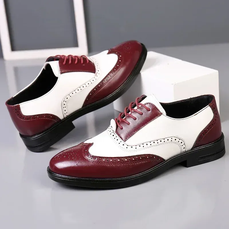 Mixed Colors Retro Mens Dress Shoes 3