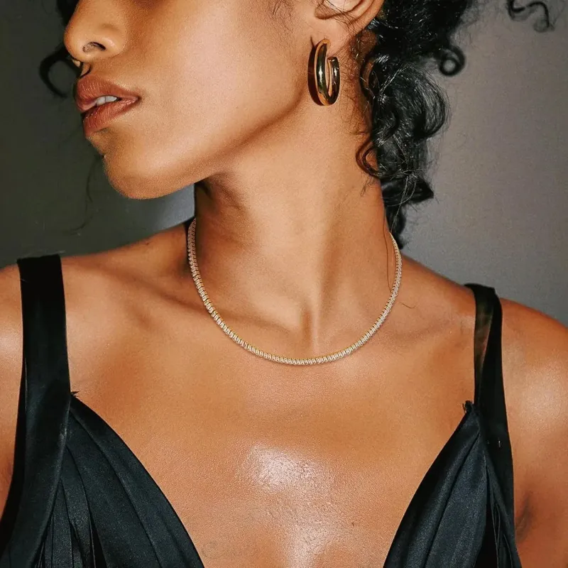 14K Gold Plated CZ Necklace 4