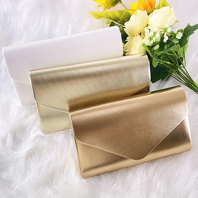 White Leather Envelope Crossbody Bag 1