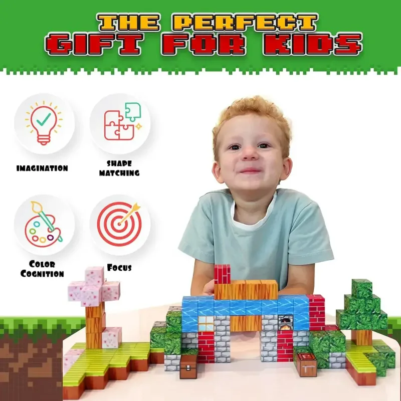 100PCS Magnetic Building Blocks Set 3