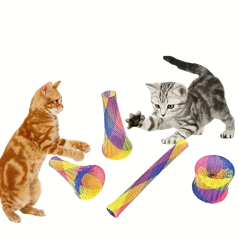 Colorful Folding Spring Cat Toy 5