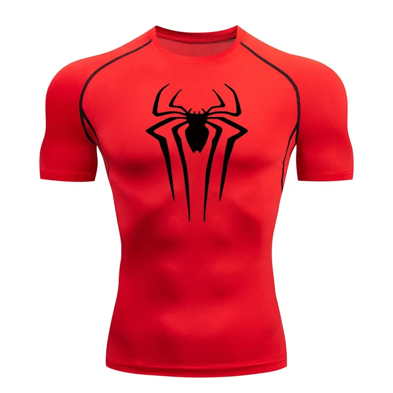 Spider Print Men's Compression Shirt 5