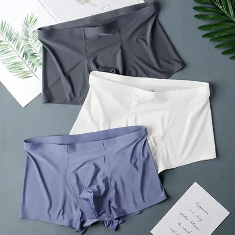 Ice Silk Seamless Men's Boxers 3