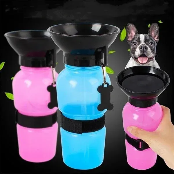 500ml Pet Travel Water Bottle Bowl 2