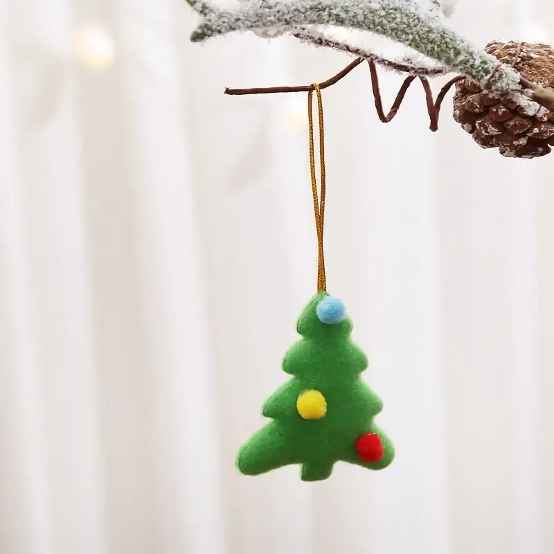 12pcs Christmas Plush Santa Ornaments 4