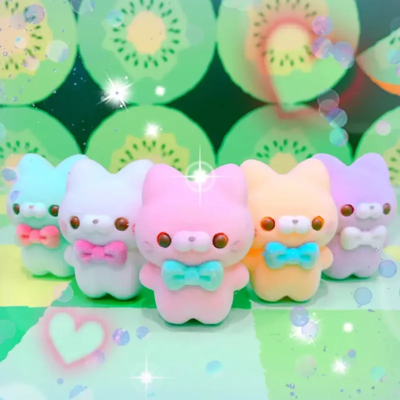 Winking Kitten Flocking Figure 6