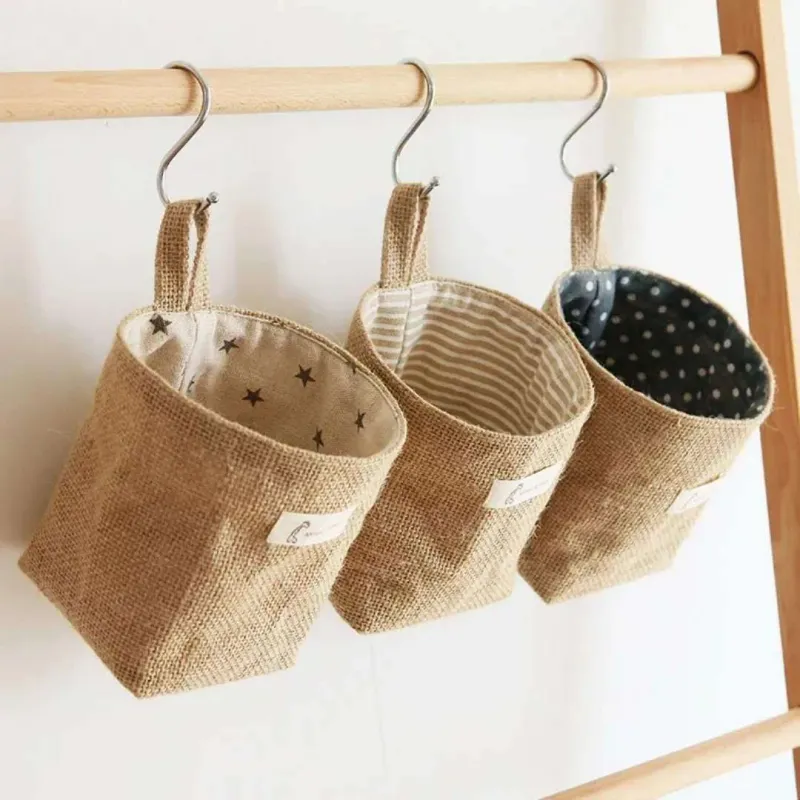 No Drill Jute Hanging Organizer 4