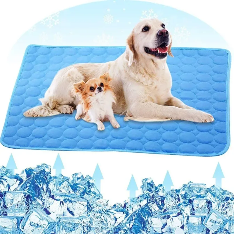 Pet Cooling Pad - Self-Cooling Ice Silk Bed 1
