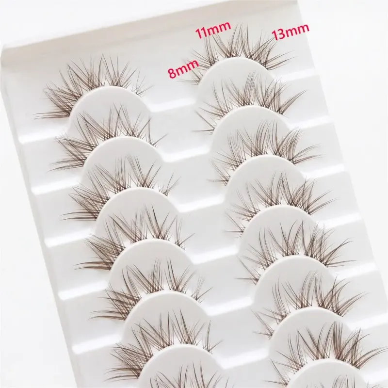 Brown 3D Anime Faux Mink Lashes (10 Pairs) 6