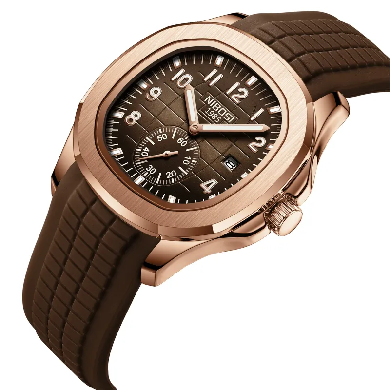 NIBOSI Men's Waterproof Square Quartz Watch 3