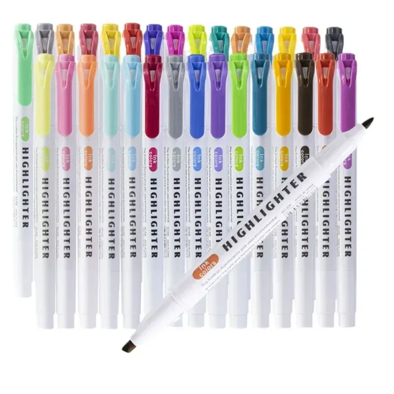 Double Headed Highlighter Pen Set 5