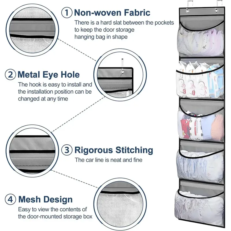 5-Pocket Over the Door Organizer 3