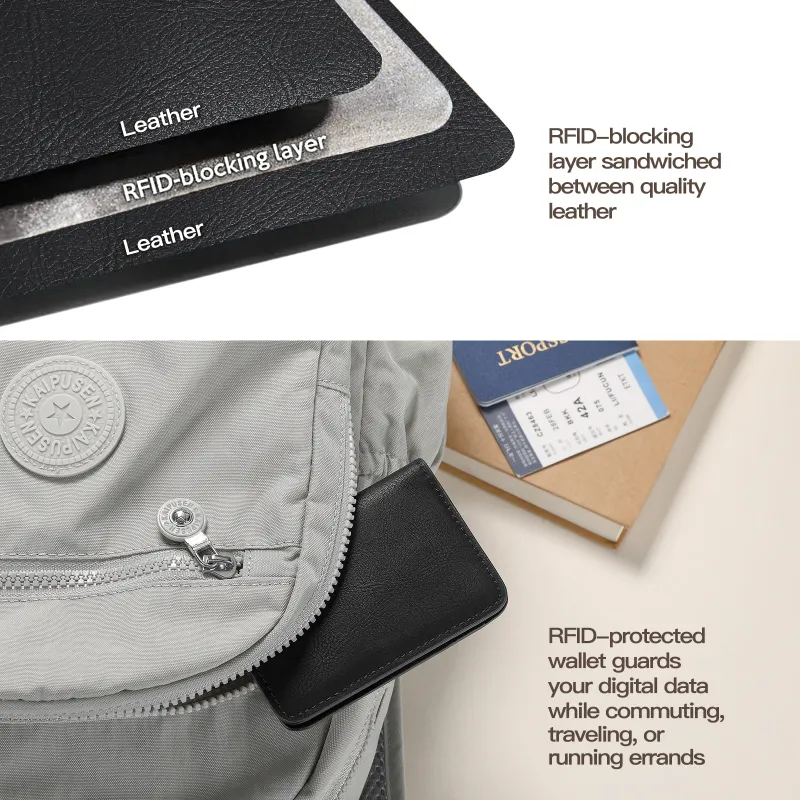 Slim RFID Blocking Leather Wallet 4