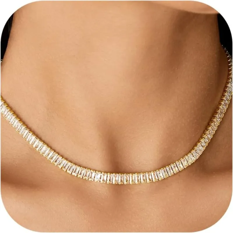 14K Gold Plated CZ Necklace 1
