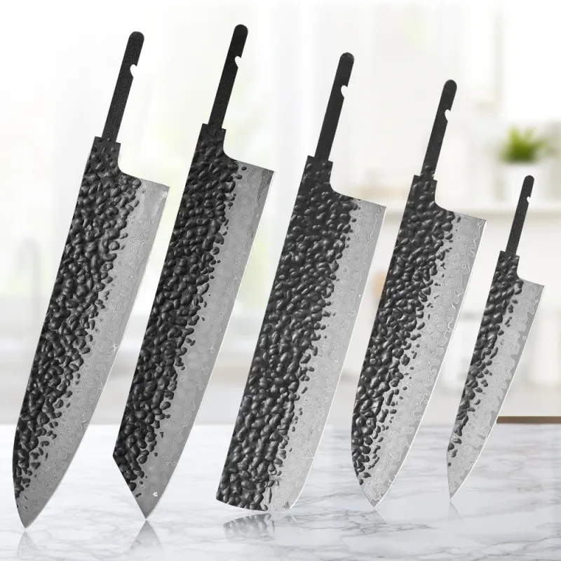DIY Damascus VG10 Knife Blanks Set 1