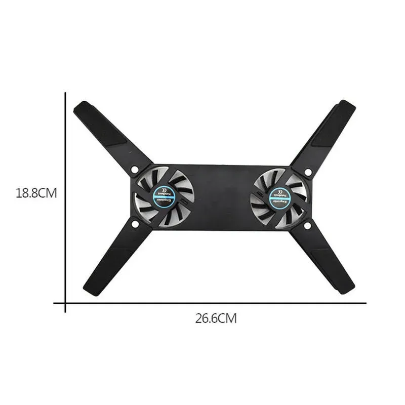 Foldable Dual-Fan Laptop Cooling Pad 3