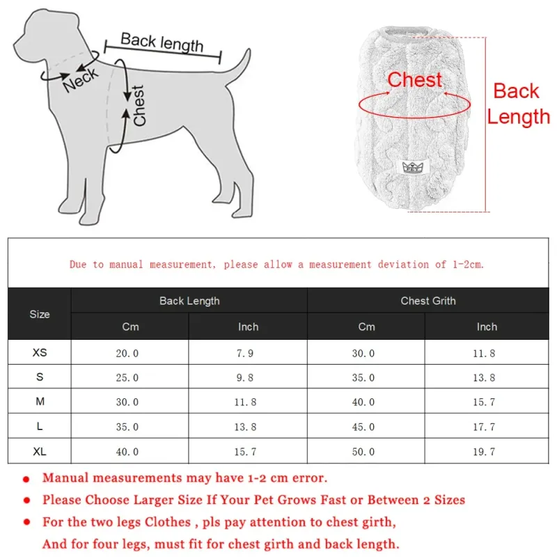 Warm Fleece Pet Sweater for Cats & Dogs 6