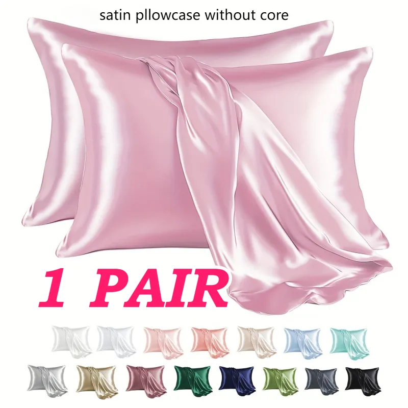 Satin Pillowcase Pair - Soft & Skin-Friendly 1