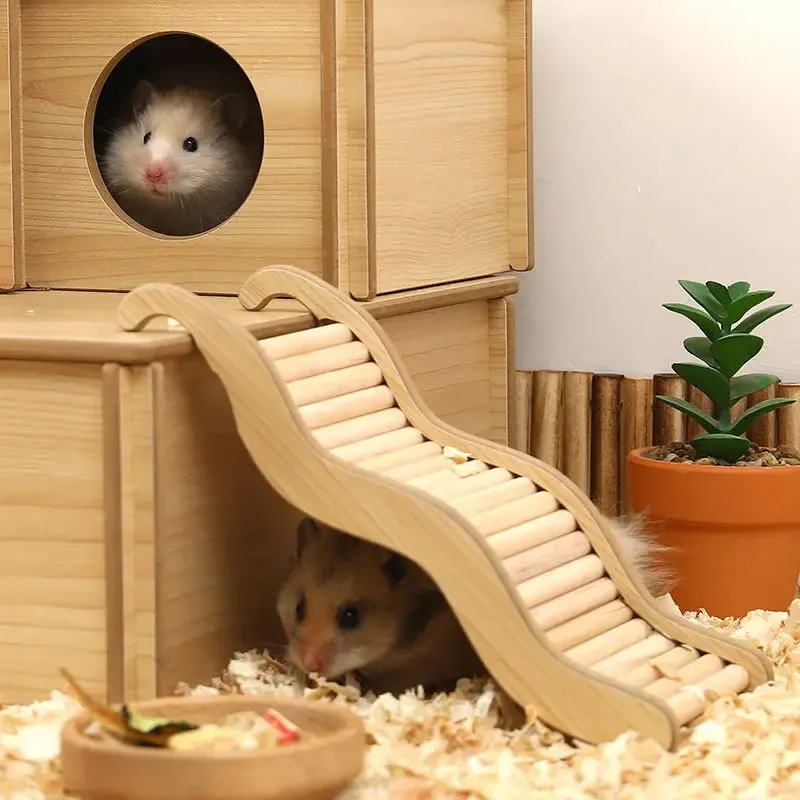 Wooden Wave Stair Hamster Toy 3