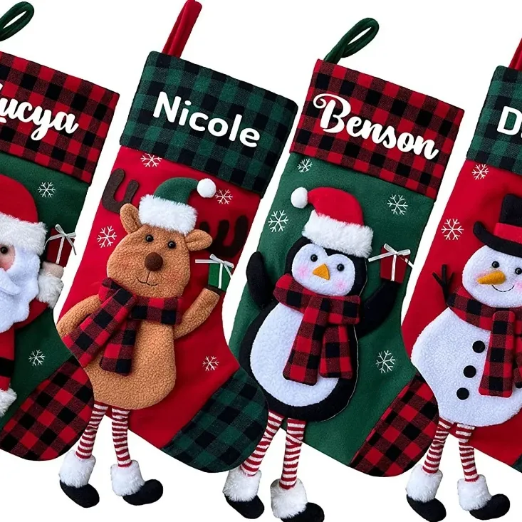 Personalised Santa Snowman Reindeer Christmas Stocking 2