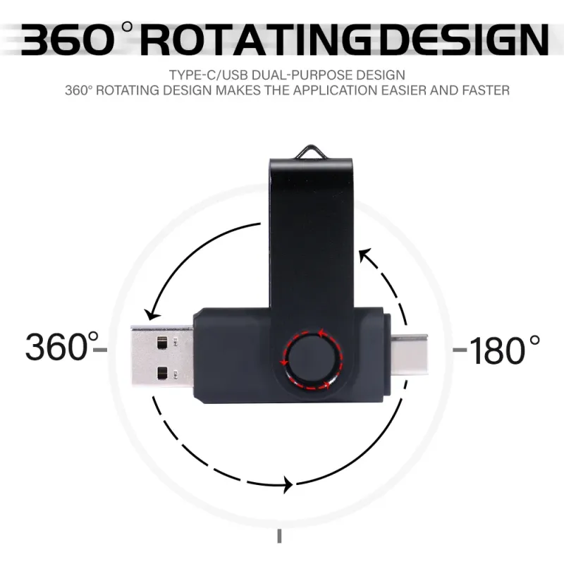 TYPE-C 2-in-1 Rotatable USB 3.0 Pen Drive 2