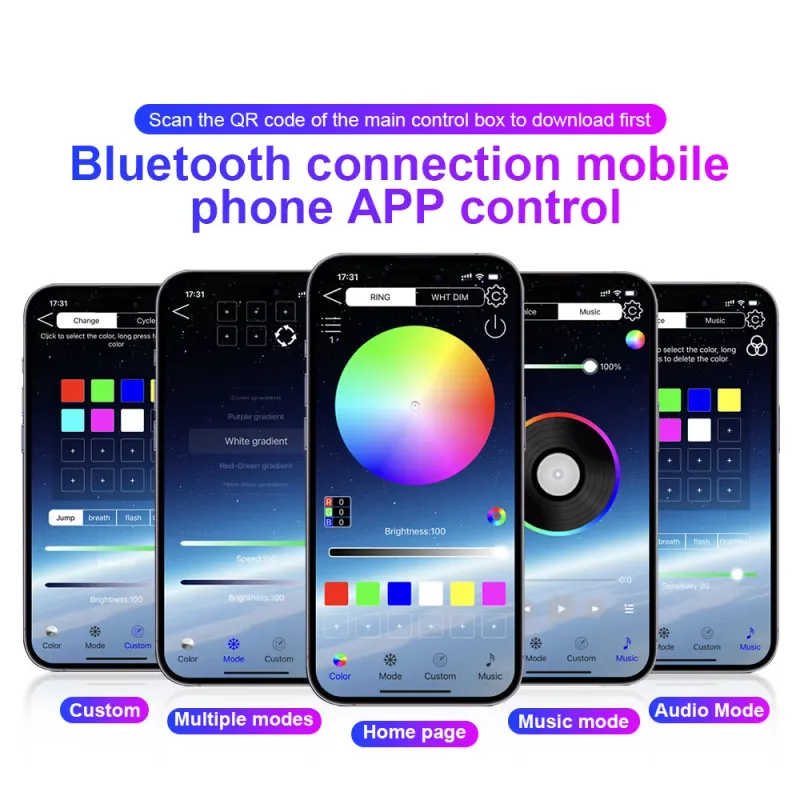 RGB LED Car Ambient Light Kit 3