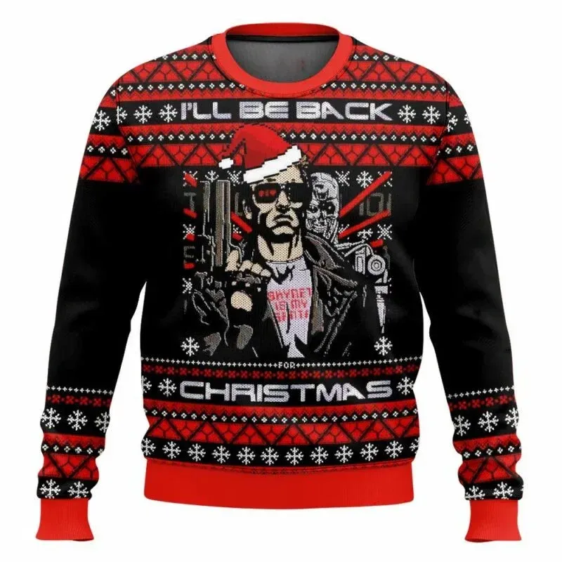 Terminator Ugly Xmas Sweater 3D Print 3