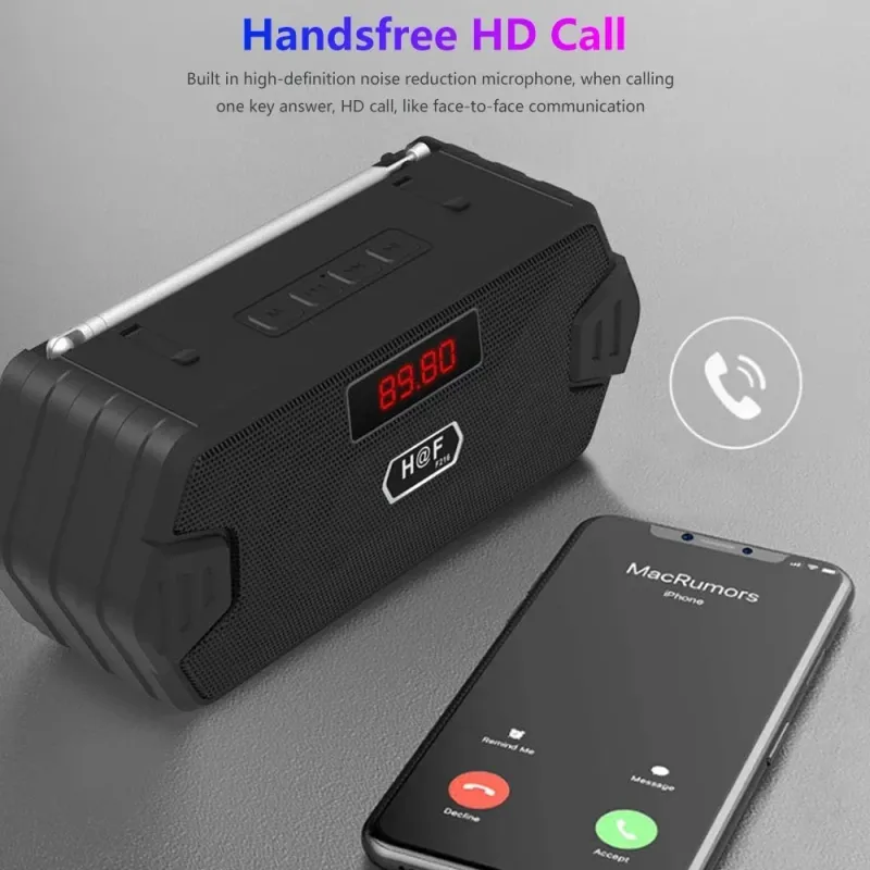 Portable Bluetooth Speaker with FM Radio 3
