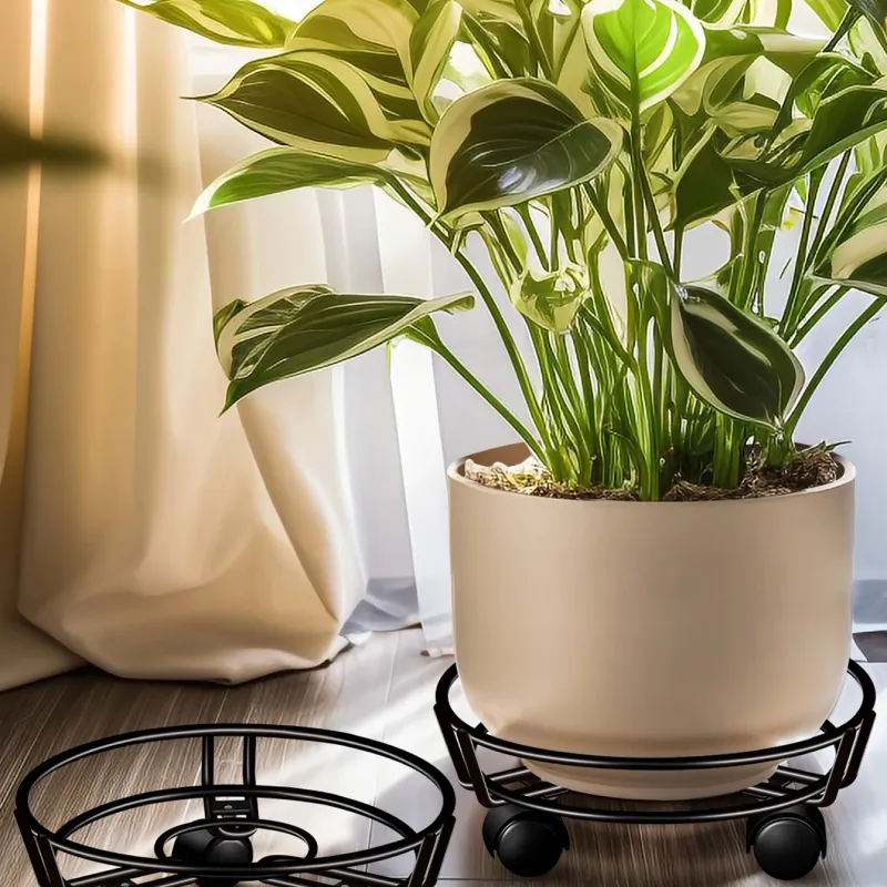 Black Metal Plant Stand Heavy Duty 1