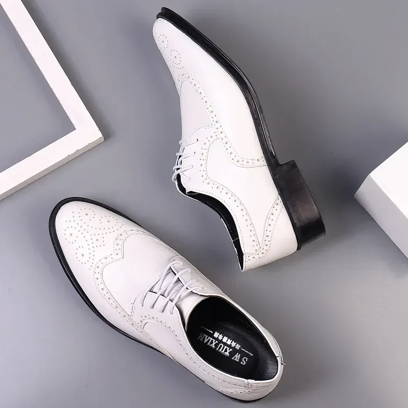 Handcrafted Calfskin Oxford Brogue Shoes 4