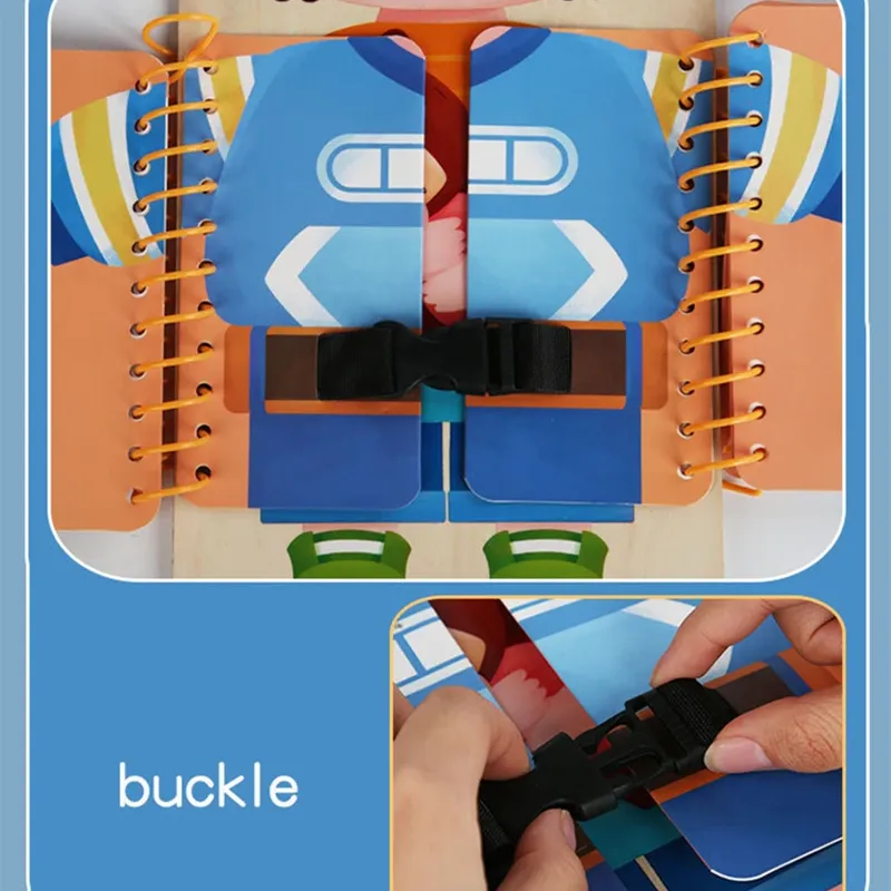 Wooden Busy Board for Toddlers 4