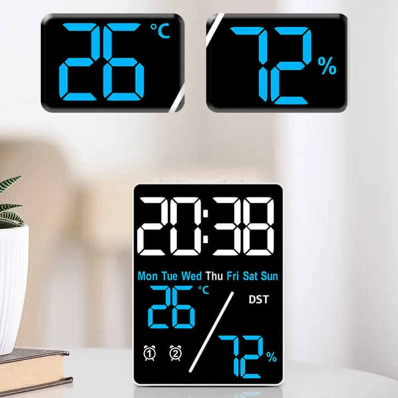 Digital Alarm Clock with Temp/Humidity 5