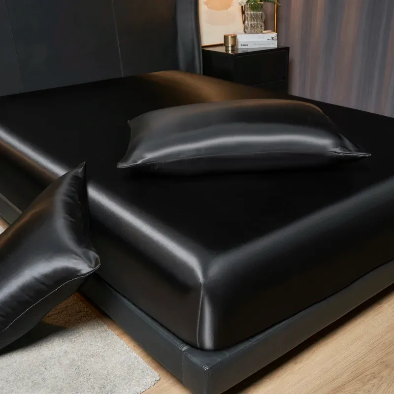 Luxury Satin Fitted Sheet Set 5