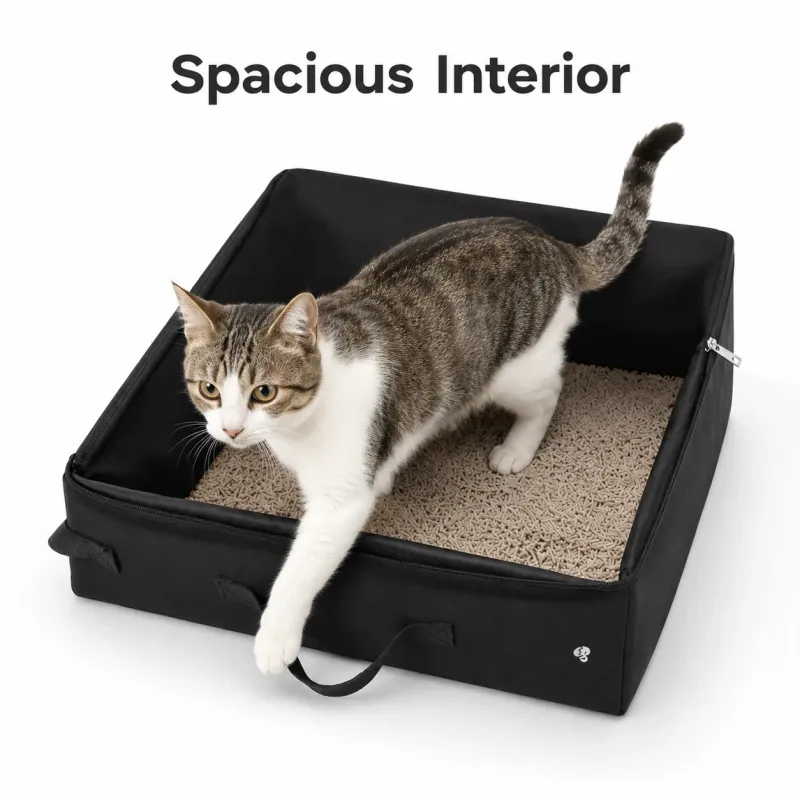 Portable Foldable Cat Litter Box 1