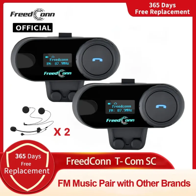 FreedConn Bluetooth Motorcycle Intercom Headset 1