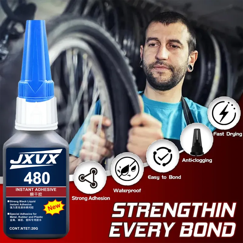 Black Super Glue 480 Fast-Drying Adhesive 2