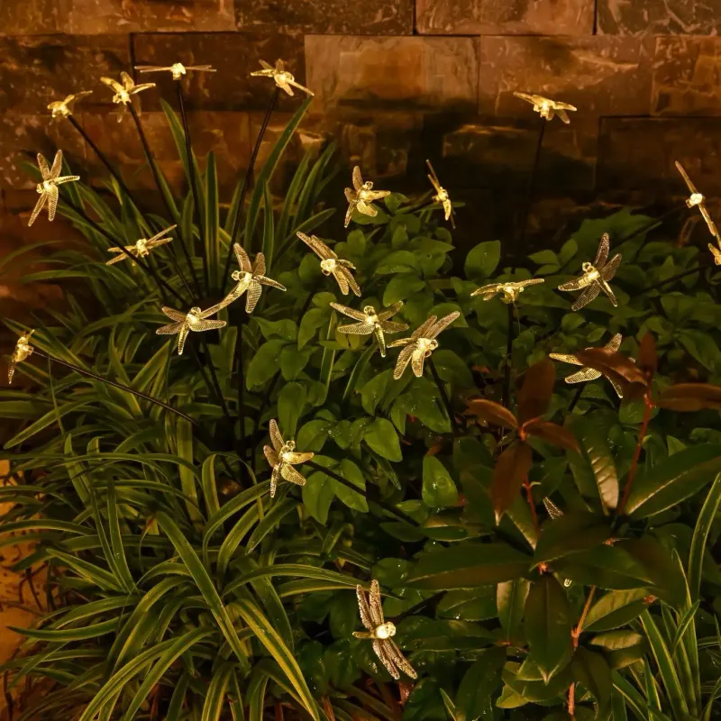 Solar Dragonfly Stake Lights - 6LED 4